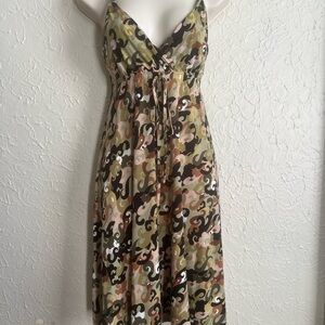 INC International Concepts Multicolor Camouflage fairy festival Dress small